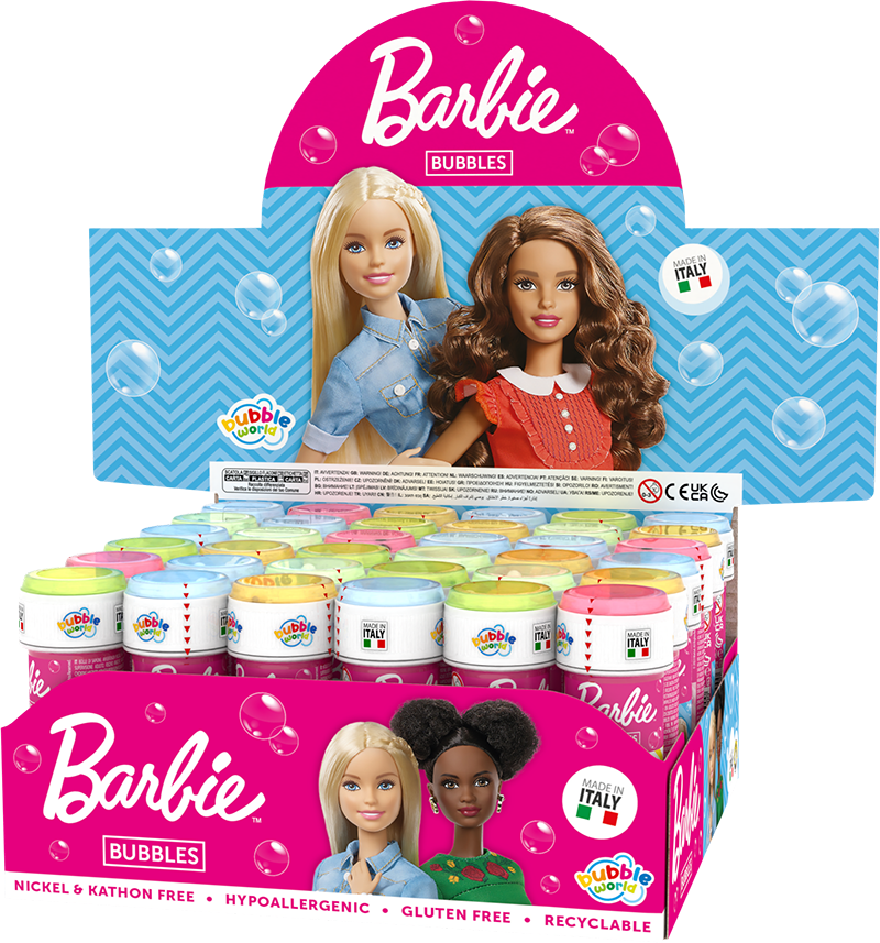 Barbie - Bolle di sapone Bubble World - Confezione da 36 pz